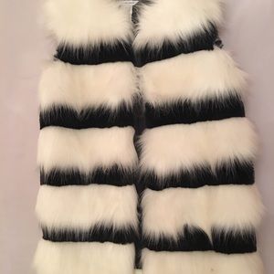 Little Marc Jacobs Striped Fur Vest